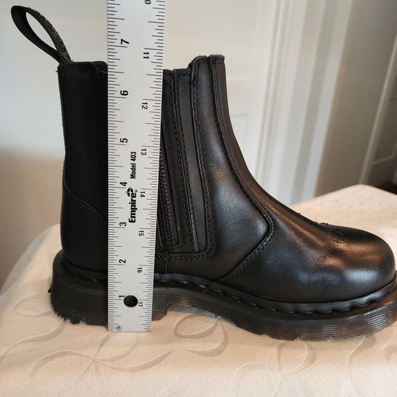 Dr. Martens 2976 Alyson WinterGrip Zip Chelsea Boots Black Leather Faux Fur US 5 - Picture 15 of 16